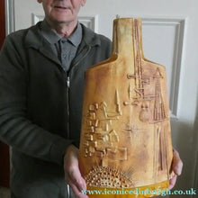 Load image into Gallery viewer, Rare MASSIVE 1950s French Gilbert Portanier (Vallauris) Vase. Signed
