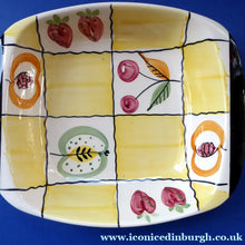 Load image into Gallery viewer,  Rare Mid Century 1960s SWEDISH JIE GANTOFTA Shallow Bowl; with abstract fruits
