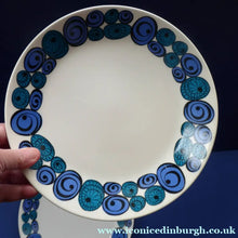 Load image into Gallery viewer, Rare Norwegian FIGGJO FLINT Saturn Pattern Large Dessert or Small Dinner Plates: 9 3/4 inches. Kirsten Dekor Range;  1960s
