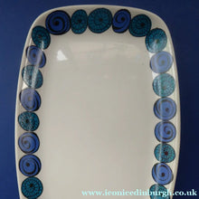 Load image into Gallery viewer, RARE Norwegian FIGGJO FLINT Saturn Pattern Smaller Oblong Dish. Kirsten Dekor Range;  1960s
