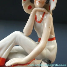 Load image into Gallery viewer, ORIGINAL 1920s German "Bathing Beauty" Porcelain Art Deco Miniature Figurine
