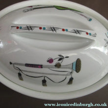 Load image into Gallery viewer, 1960s Royal Worcester Oval Serving Lidded Dish Rare Fiesta Pattern
