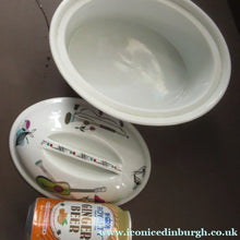Load image into Gallery viewer, 1960s Royal Worcester Oval Serving Lidded Dish Rare Fiesta Pattern
