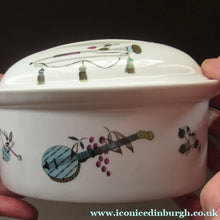 Load image into Gallery viewer, 1960s Royal Worcester Oval Serving Lidded Dish Rare Fiesta Pattern
