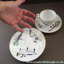 Load image into Gallery viewer, Royal Worcester Porcelain Trio Cup, Saucer, Side Plate Rare Fiesta Patern 1960s
