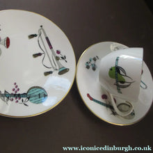 Load image into Gallery viewer, Royal Worcester Porcelain Trio Cup, Saucer, Side Plate Rare Fiesta Patern 1960s
