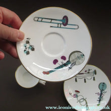 Load image into Gallery viewer, Royal Worcester Porcelain Trio Cup, Saucer, Side Plate Rare Fiesta Patern 1960s
