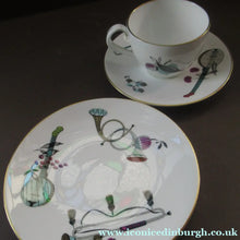 Load image into Gallery viewer, Royal Worcester Porcelain Trio Cup, Saucer, Side Plate Rare Fiesta Patern 1960s
