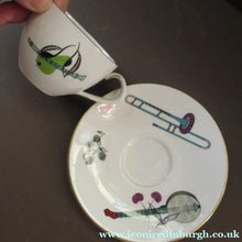Load image into Gallery viewer, Royal Worcester Porcelain Trio Cup, Saucer, Side Plate Rare Fiesta Patern 1960s
