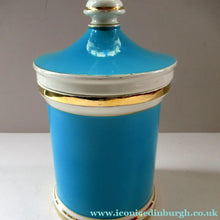 Load image into Gallery viewer, 1960s Portmeirion Blue Apothecary Pot. Dolphins Tea
