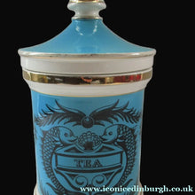 Load image into Gallery viewer, 1960s Portmeirion Blue Apothecary Pot. Dolphins Tea
