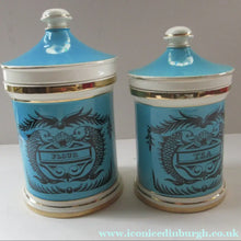 Load image into Gallery viewer, 1960s Portmeirion Blue Apothecary Pot. Dolphins Tea
