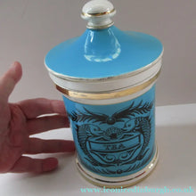 Load image into Gallery viewer, 1960s Portmeirion Blue Apothecary Pot. Dolphins Tea

