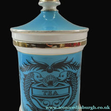 Load image into Gallery viewer, 1960s Portmeirion Blue Apothecary Pot. Dolphins Tea
