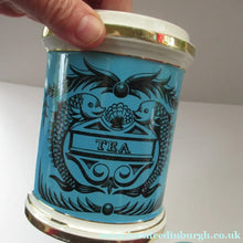 Load image into Gallery viewer, 1960s Portmeirion Blue Apothecary Pot. Dolphins Tea

