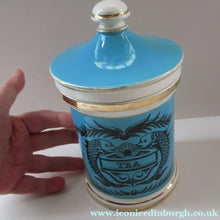 Load image into Gallery viewer, 1960s Portmeirion Blue Apothecary Pot. Dolphins Tea

