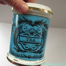 Load image into Gallery viewer, 1960s Portmeirion Blue Apothecary Pot. Dolphins Tea
