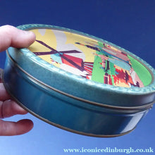 Load image into Gallery viewer, Rare Round Dutch Biscuit Tin. Unusual Art Deco Design; c 1930s
