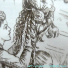 Load image into Gallery viewer, Rare Set of Four VICTORIAN White Cotton Place Mats with Printed Images
