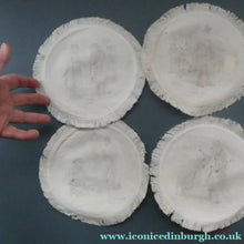 Load image into Gallery viewer, Rare Set of Four VICTORIAN White Cotton Place Mats with Printed Images
