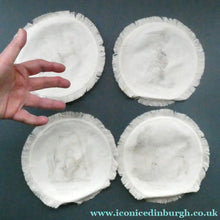 Load image into Gallery viewer, Rare Set of Four VICTORIAN White Cotton Place Mats with Printed Images
