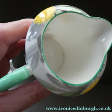 Load image into Gallery viewer, SHELLEY 1930s Art Deco Milk Jug and Open Sugar Bowl. Regal Acacia Pattern with Yellow Flowers

