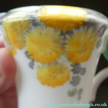 Load image into Gallery viewer, SHELLEY 1930s Art Deco Milk Jug and Open Sugar Bowl. Regal Acacia Pattern with Yellow Flowers
