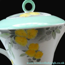 Load image into Gallery viewer, Rare SHELLEY 1930s Art Deco TEAPOT. Regal Acacia Pattern with Yellow Flowers - British Ceramics
