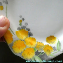Load image into Gallery viewer, SHELLEY 1930s Art Deco TRIO (Cup, Saucer &amp; Side Plate). Regal Acacia Pattern with Yellow Flowers
