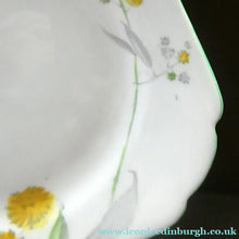 Load image into Gallery viewer, SHELLEY 1930s Art Deco TRIO (Cup, Saucer &amp; Side Plate). Regal Acacia Pattern with Yellow Flowers
