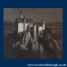 Load image into Gallery viewer, Rare Signed MEZZOTINT by Percival Gaskell. Entitled Neuschwanstein Castle (Mad King's Castle). Published 1913
