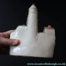 Load image into Gallery viewer, Rare Victorian Staffordshire Figurine. Little Model of Grace Darling Rowing a Boat. Lighthouse in Background
