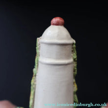 Load image into Gallery viewer, Rare Victorian Staffordshire Figurine. Little Model of Grace Darling Rowing a Boat. Lighthouse in Background
