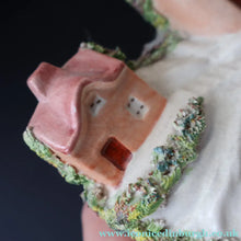 Load image into Gallery viewer, Rare Victorian Staffordshire Figurine. Little Model of Grace Darling Rowing a Boat. Lighthouse in Background

