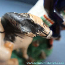 Load image into Gallery viewer, RARE 19th Century Staffordshire Figurine  of a Scottish Gamekeeper with his Horse &amp; Deer
