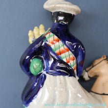 Load image into Gallery viewer, RARE 19th Century Staffordshire Figurine  of a Scottish Gamekeeper with his Horse &amp; Deer

