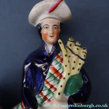 Load image into Gallery viewer, RARE 19th Century Staffordshire Figurine  of a Scottish Gamekeeper with his Horse &amp; Deer

