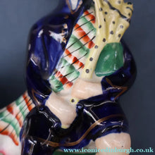 Load image into Gallery viewer, RARE 19th Century Staffordshire Figurine  of a Scottish Gamekeeper with his Horse &amp; Deer

