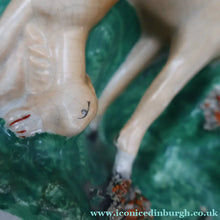 Load image into Gallery viewer, RARE 19th Century Staffordshire Figurine  of a Scottish Gamekeeper with his Horse &amp; Deer

