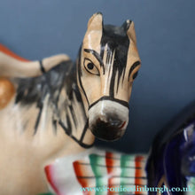 Load image into Gallery viewer, RARE 19th Century Staffordshire Figurine  of a Scottish Gamekeeper with his Horse &amp; Deer
