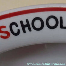 Load image into Gallery viewer, Rare Vintage 1950s BABY BOWL School Tim. Lucky Black Cats at School. Burleigh Ware
