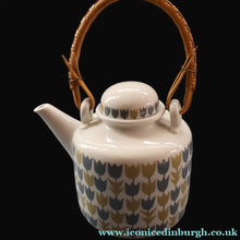 Load image into Gallery viewer, RARE Vintage 1950s MARIANNE WESTMAN Teapot, Milk Jug and Open Sugar Bowl by Rörstrand Sweden. "PARTY" Pattern 
