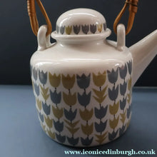 Load image into Gallery viewer, RARE Vintage 1950s MARIANNE WESTMAN Teapot, Milk Jug and Open Sugar Bowl by Rörstrand Sweden. "PARTY" Pattern 
