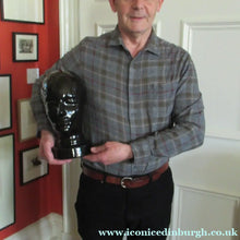 Load image into Gallery viewer, Vintage West German Scheurich Pottery Glossy Black Ceramic Display Head

