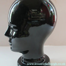 Load image into Gallery viewer, Vintage West German Scheurich Pottery Glossy Black Ceramic Display Head
