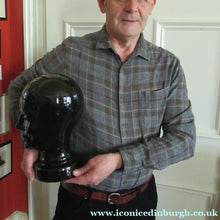 Load image into Gallery viewer, Vintage West German Scheurich Pottery Glossy Black Ceramic Display Head
