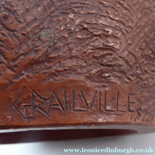 Load image into Gallery viewer, Vintage AMERICAN The Grail Studio Pottery Model of the Virgin Mark. With Grailville Paper Label and Signature
