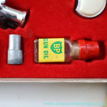 Load image into Gallery viewer, COLLECTOR'S ITEM. Rare Vintage BCM Outlaw Presentation BOX of TOY Miniature Antique Firearms
