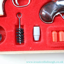 Load image into Gallery viewer, COLLECTOR'S ITEM. Rare Vintage BCM Outlaw Presentation BOX of TOY Miniature Antique Firearms
