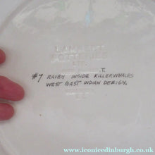 Load image into Gallery viewer, 1970s David Lambert Raven Inside Killer Whales Decorative Plate. Vancouver Canada
